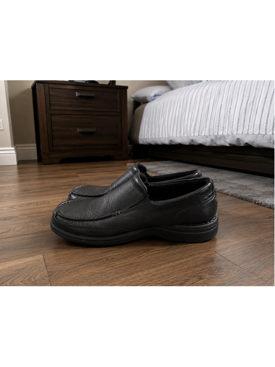 Rockport Other - Rockport CG8965 Men’s Black Leather Slip Resistant Slip-On Loafers Size 9.5